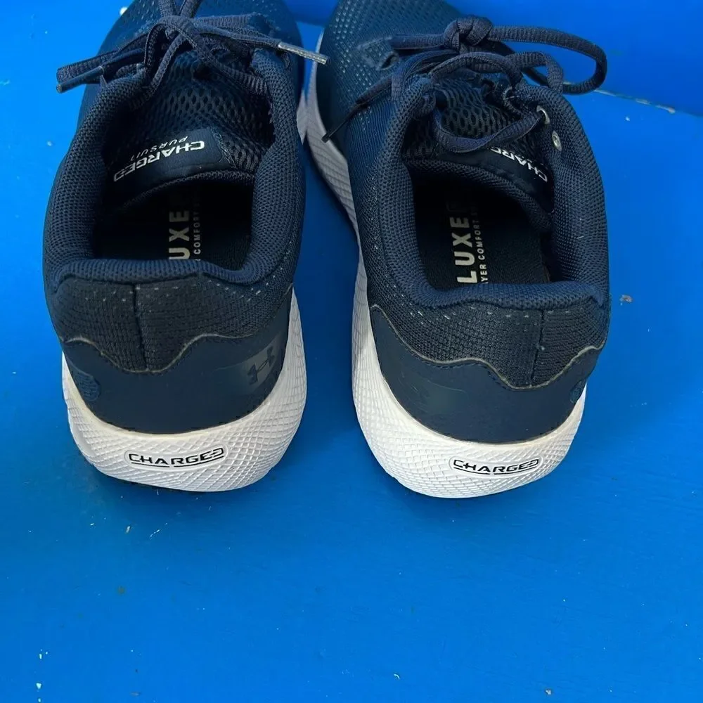 Under Armour Charged Pursuit 2 Training Siz 8.5 Navy Shoes # 3022594-401 - Men's